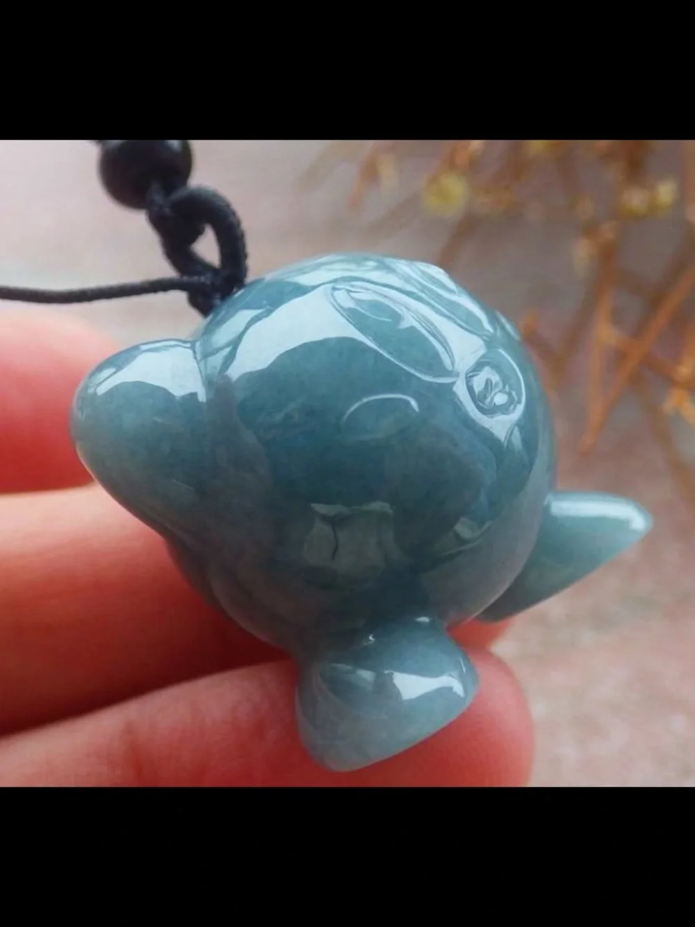 Certificate Jadeite jade cute Cartoon Green Pokemon Kirby circle Pendant